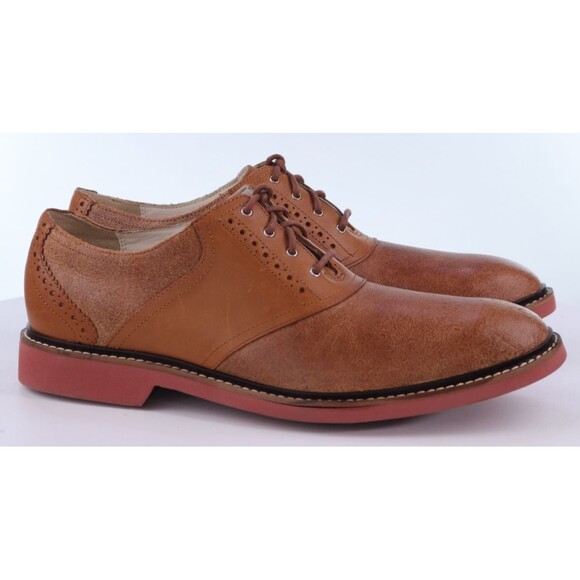 Cole Haan Nik Air Men\'s Vintage Saddle Oxfords Shoes Size 9 M Leather Tan C11597 main image 7